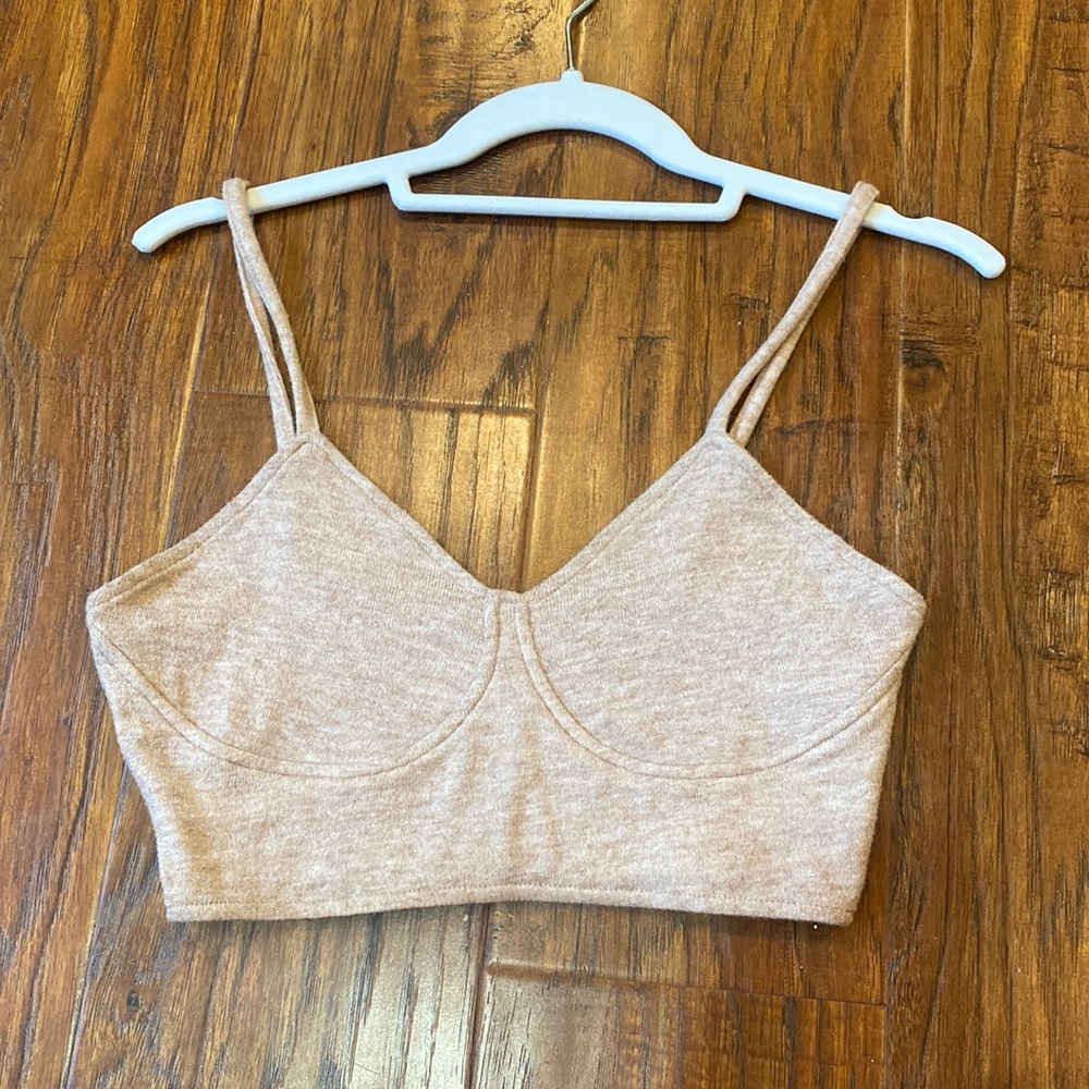 Zara pink crop top size medium